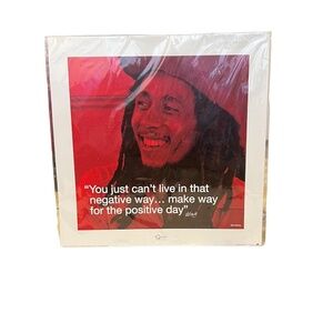 BOB MARLEY POSTER QUOTE " YOU JUST CAN'T LIVE IN THAT NEGATIVE‎ WAY... SEALED